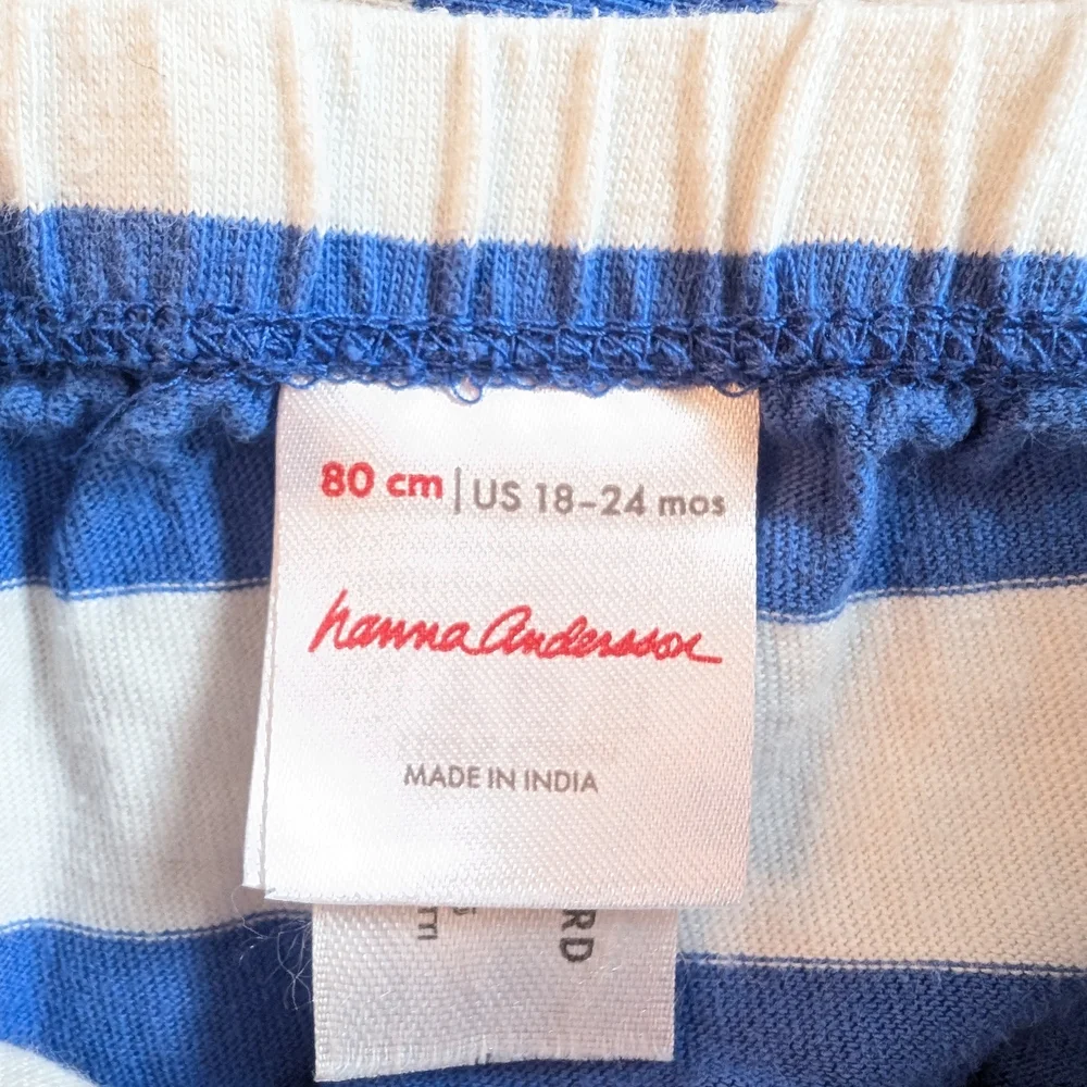 Striped Blue and White Diaper Cover Set